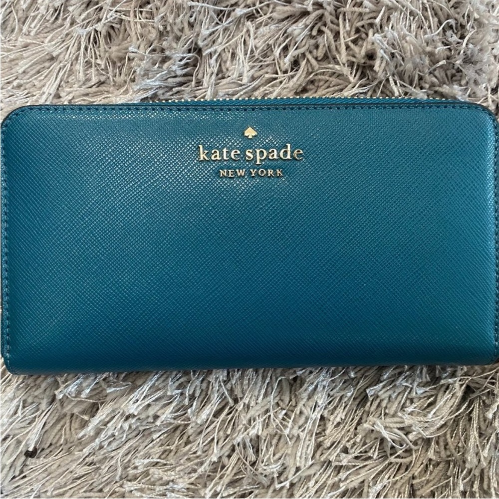 Kate Spade Turquoise Leather Wallet - Picture 1 of 2